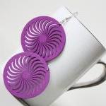 Classic Violet Wind Turbine Cut Earring ,naturally..